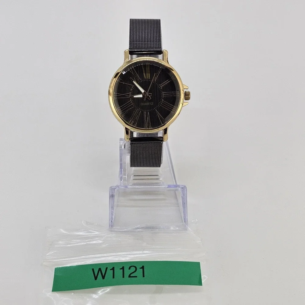 Women's Analog Watch 36MM Dark Brown Dial Dark Brown Mesh Bands NEW Battery